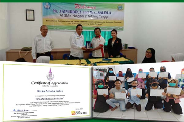 SMK N 2 Tebing TinggiProgram Kolaborasi Pembelajaran Abad 21 dengan 3 Negara ASEAN